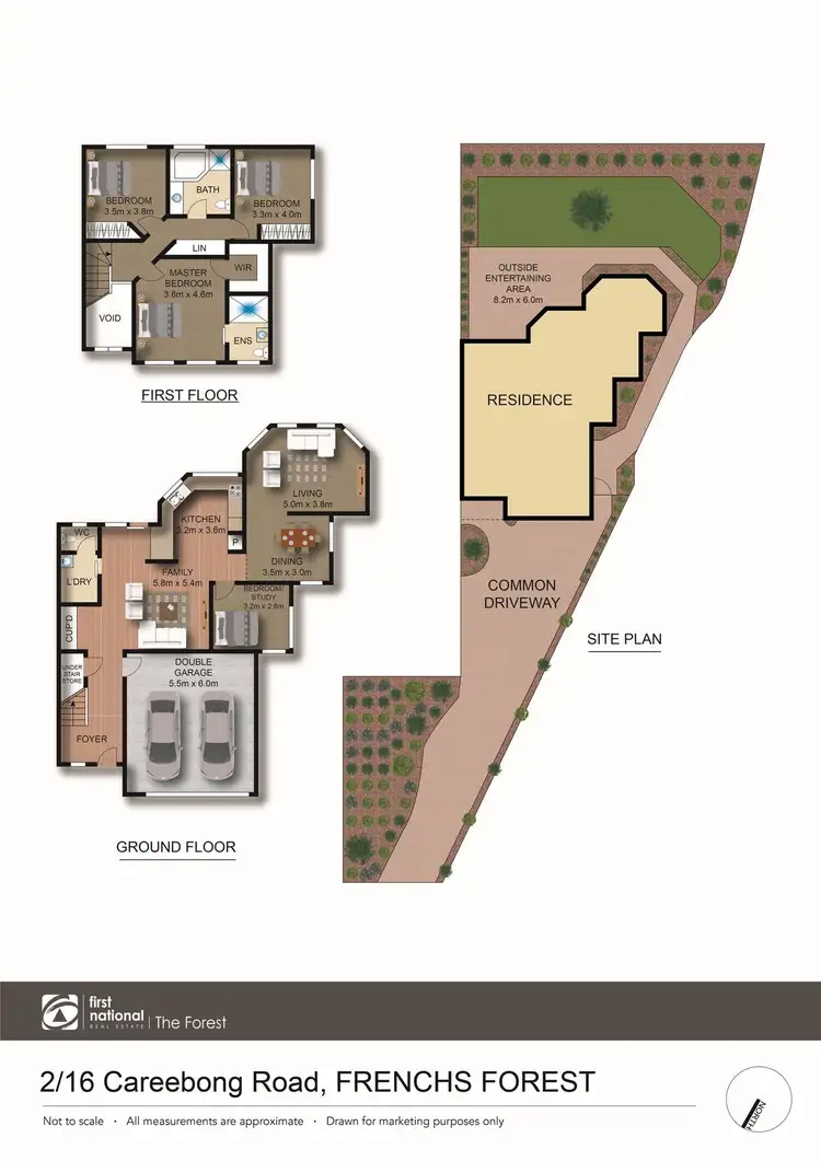 Floorplan of Homely townhouse listing, 2/16 Careebong Road, Frenchs Forest NSW 2086