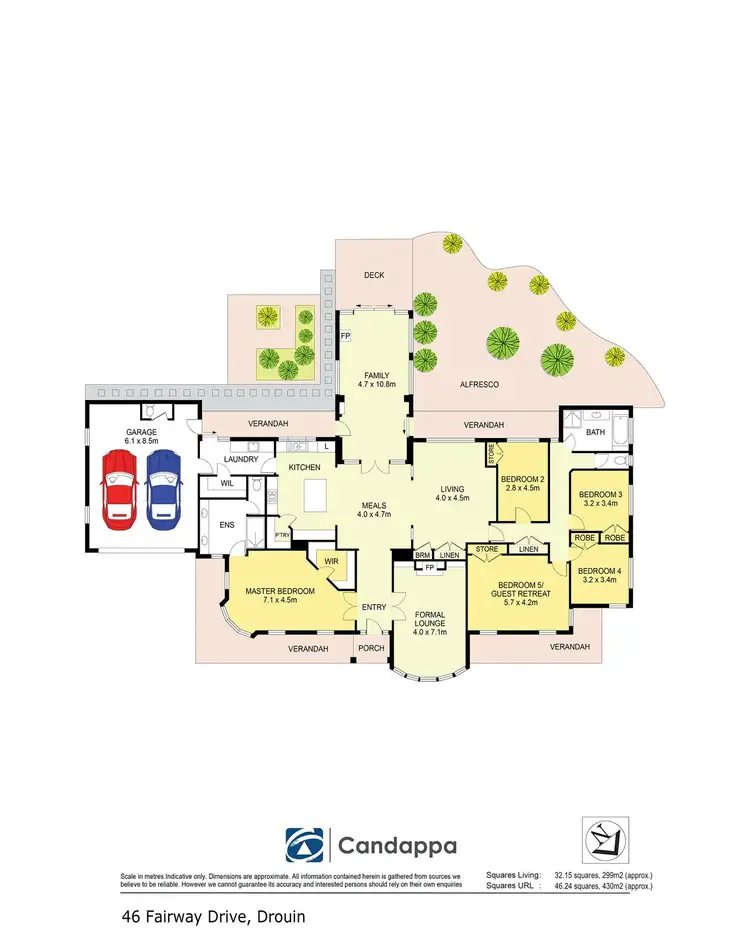 Floorplan of Homely house listing, 46 Fairway Drive, Drouin VIC 3818
