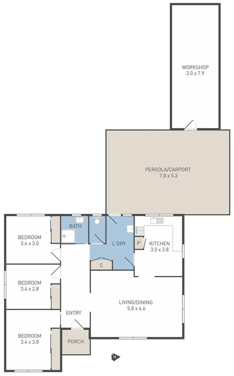 Floorplan of Homely house listing, 14 Myrtle Street, Werribee VIC 3030