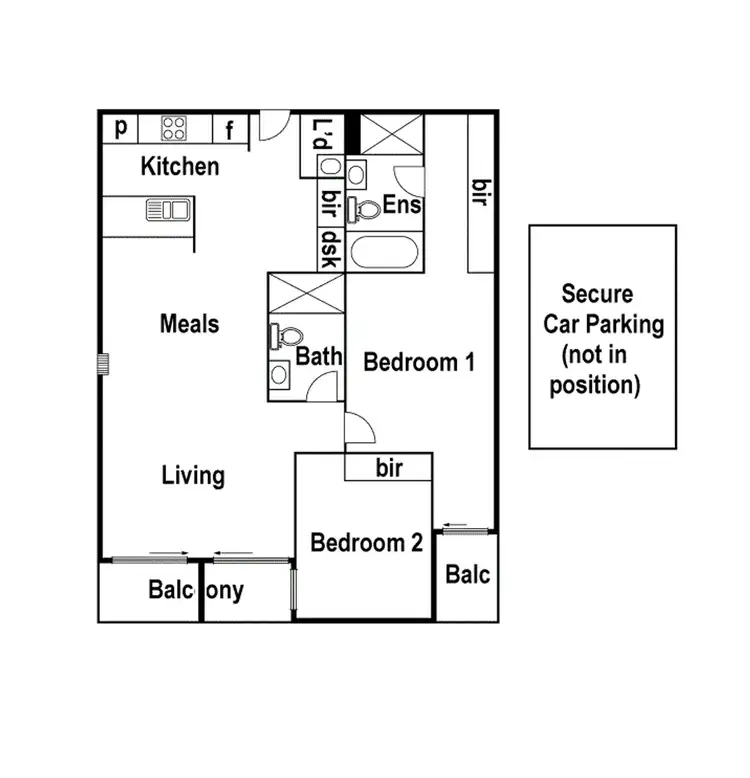 Floorplan of Homely apartment listing, 218/66 Mt Alexander Road, Travancore VIC 3032