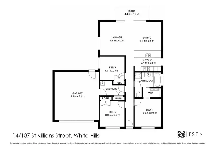 Floorplan of Homely house listing, 14/107 St Killian Street, White Hills VIC 3550