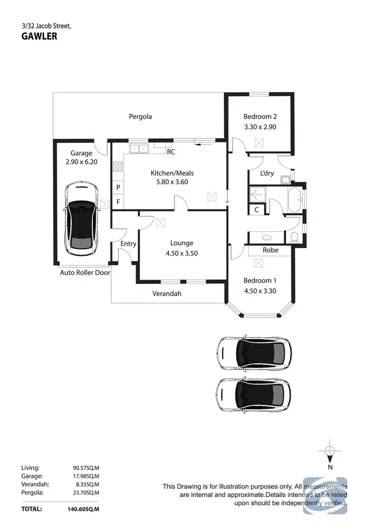 Floorplan of Homely house listing, 3/32A Jacob Street, Gawler SA 5118