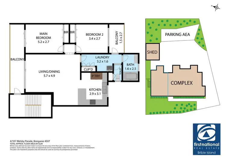 Floorplan of Homely unit listing, 4/101 Welsby Parade, Bongaree QLD 4507