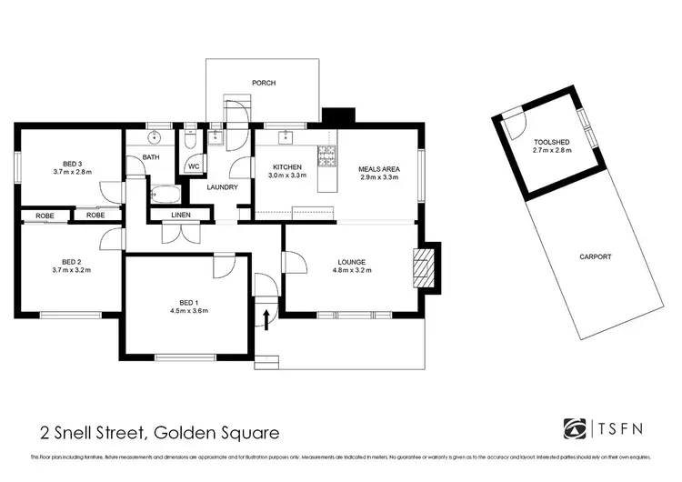 Floorplan of Homely house listing, 2 Snell Street, Golden Square VIC 3555