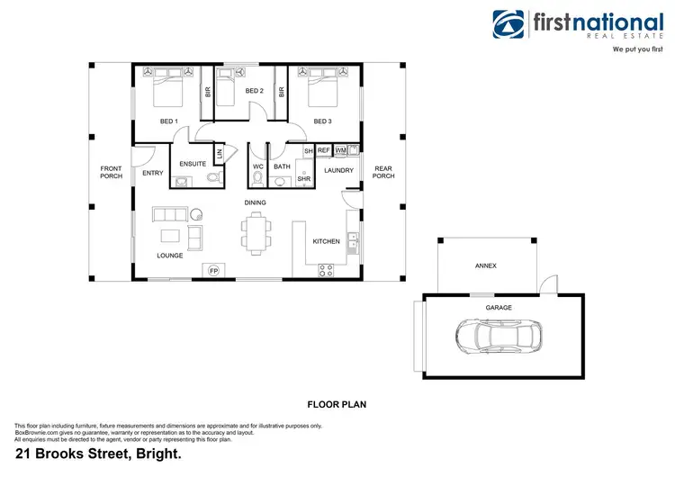 Floorplan of Homely house listing, 21 Brooks Street, Bright VIC 3741