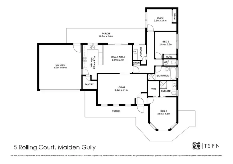 Floorplan of Homely house listing, 5 Rolling Court, Maiden Gully VIC 3551