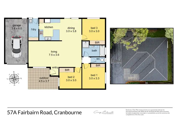 Floorplan of Homely house listing, 57A Fairbairn Road, Cranbourne VIC 3977