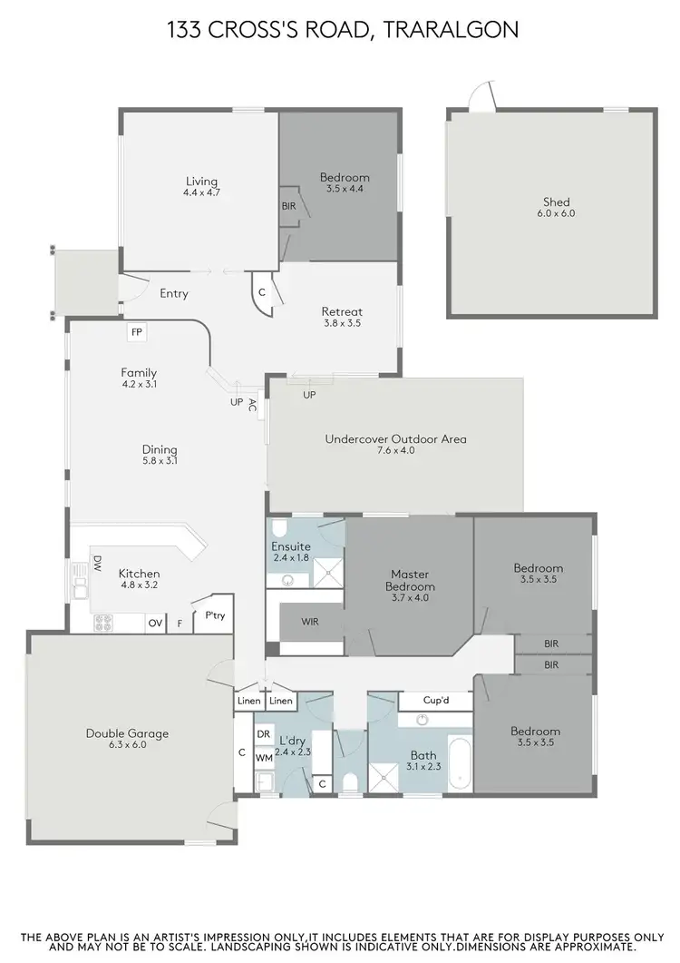 Floorplan of Homely house listing, 133 Cross's Road, Traralgon VIC 3844