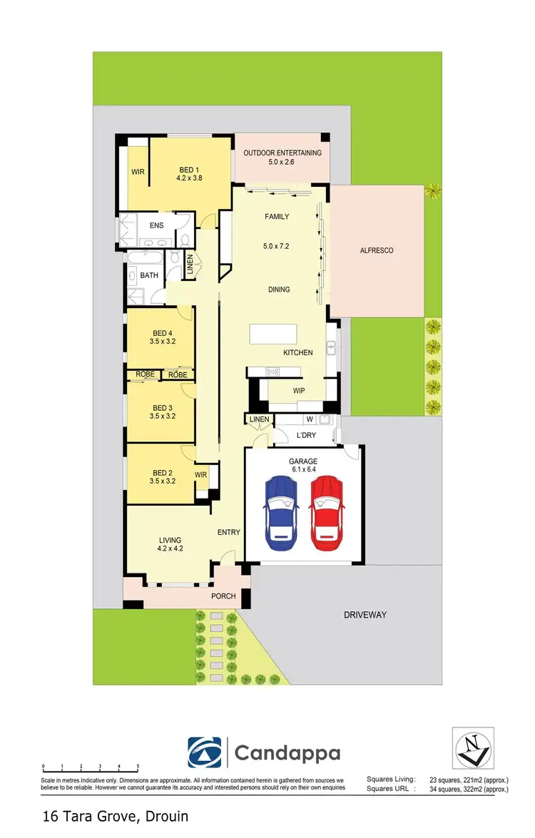 Floorplan of Homely house listing, 16 Tara Grove, Drouin VIC 3818