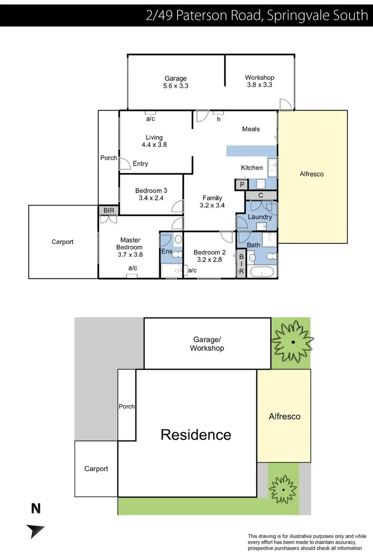 Floorplan of Homely unit listing, 2/49 Paterson Road, Springvale South VIC 3172
