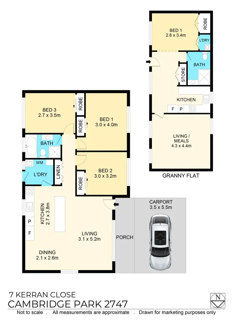 Floorplan of Homely house listing, 7 Kerran Close, Cambridge Park NSW 2747