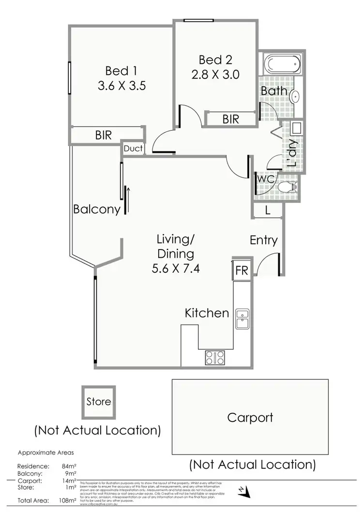 Floorplan of Homely apartment listing, 16/110 Mounts Bay Rd, Perth WA 6000