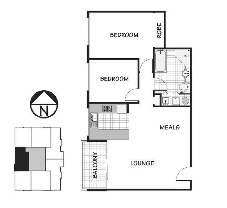 Floorplan of Homely apartment listing, 507/341 Ascot Vale Road, Moonee Ponds VIC 3039
