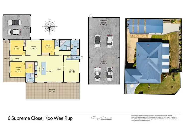 Floorplan of Homely house listing, 6 Supreme Close, Koo Wee Rup VIC 3981