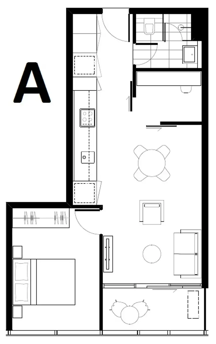 Floorplan of Homely apartment listing, Floor8/15 Doepel Way, Docklands VIC 3008