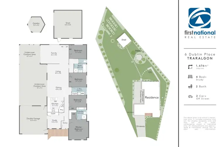 Floorplan of Homely house listing, 6 Dublin Place, Traralgon VIC 3844