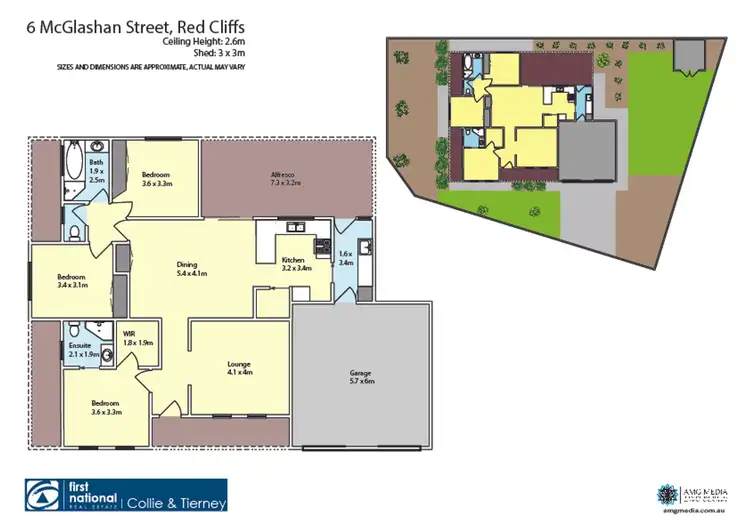 Floorplan of Homely house listing, 6 McGlashan Street, Red Cliffs VIC 3496