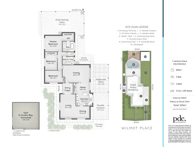Floorplan of Homely house listing, 3 Wilmot Place, Helensvale QLD 4212
