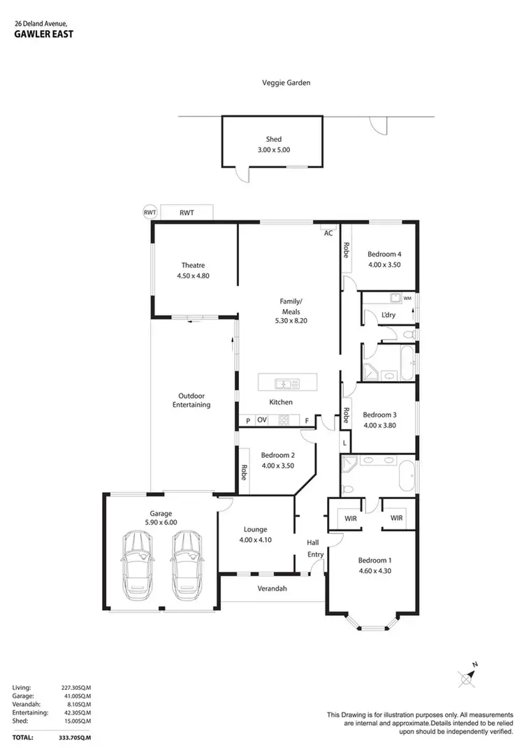 Floorplan of Homely house listing, 26 Deland Avenue, Gawler East SA 5118