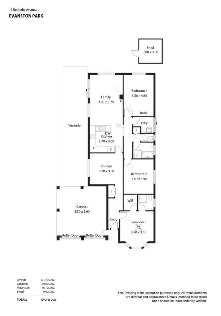 Floorplan of Homely house listing, 18 Netherby Avenue, Evanston Park SA 5116