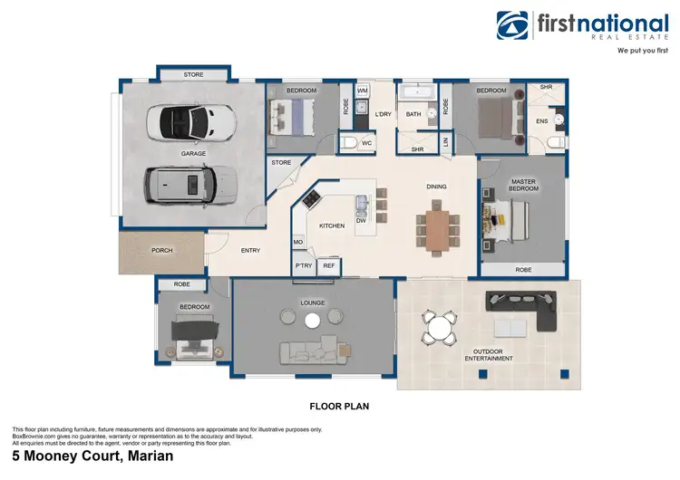 Floorplan of Homely house listing, 5 Mooney Court, Marian QLD 4753
