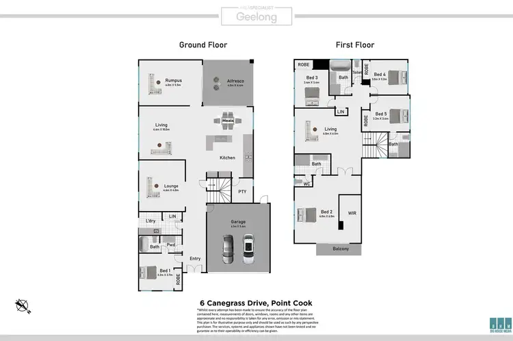 Floorplan of Homely house listing, 6 Canegrass Drive, Point Cook VIC 3030