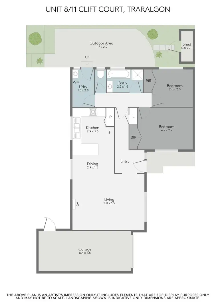 Floorplan of Homely unit listing, 8/11 Clift Court, Traralgon VIC 3844