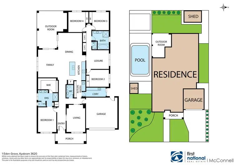 Floorplan of Homely house listing, 1 Eden Grove, Kyabram VIC 3620