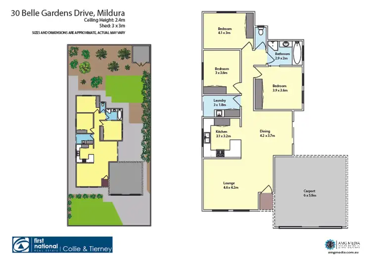 Floorplan of Homely house listing, 30 Belle Gardens, Mildura VIC 3500