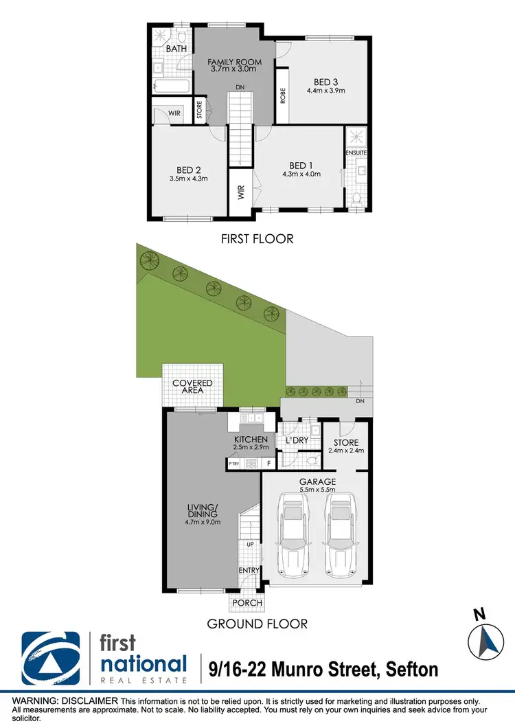 Floorplan of Homely townhouse listing, 9/16 Munro Street, Sefton NSW 2162