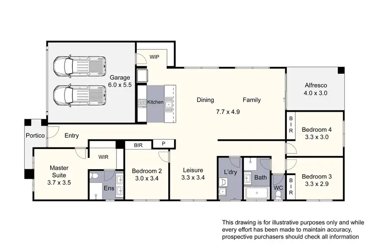 Floorplan of Homely house listing, 6 Ergano Way, Cranbourne South VIC 3977
