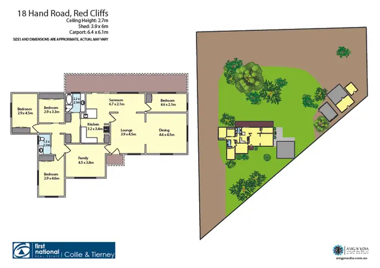 Floorplan of Homely house listing, 18 Hand Road, Red Cliffs VIC 3496