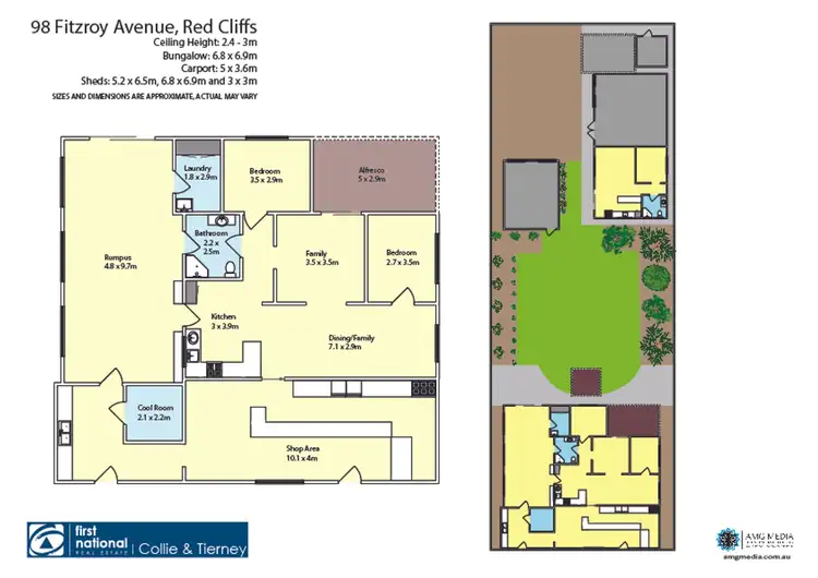 Floorplan of Homely house listing, 98 Fitzroy Avenue, Red Cliffs VIC 3496
