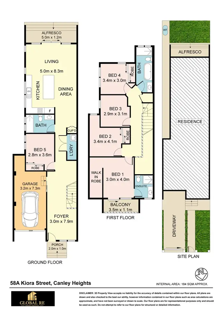 Floorplan of Homely semi-detached listing, 58A Kiora St, Canley Heights NSW 2166