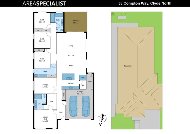 Floorplan of Homely house listing, 38 Compton Way, Clyde North VIC 3978