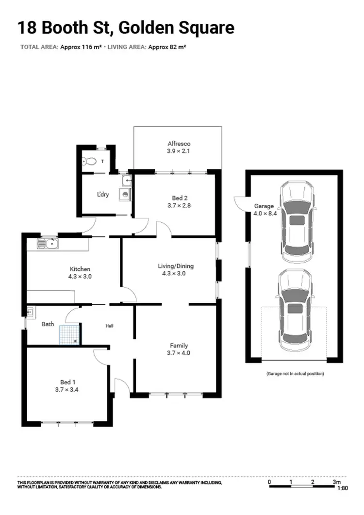 Floorplan of Homely house listing, 18 Booth Street, Golden Square VIC 3555