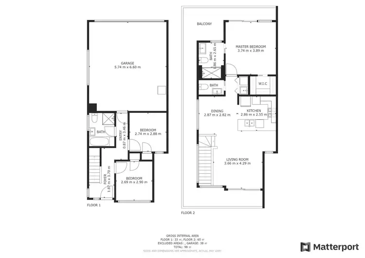Floorplan of Homely townhouse listing, 2 Topal Drive, Officer VIC 3809
