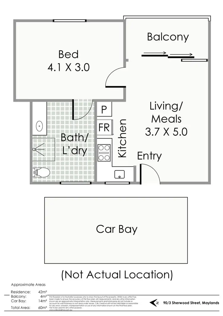 Floorplan of Homely apartment listing, 90/3 Sherwood Street, Maylands WA 6051