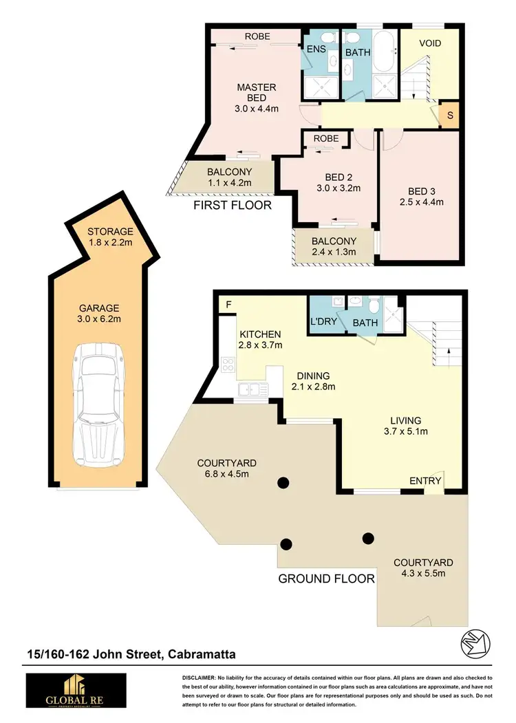 Floorplan of Homely townhouse listing, 15/160-162 John Street, Cabramatta NSW 2166