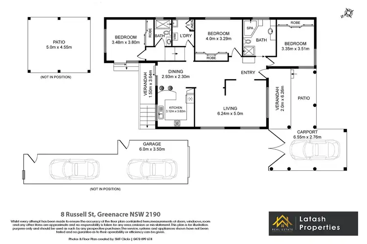 Floorplan of Homely house listing, 8 Russell St, Greenacre NSW 2190