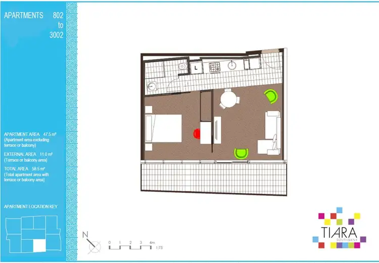 Floorplan of Homely apartment listing, 2602/46-50 Haig Street, Southbank VIC 3006