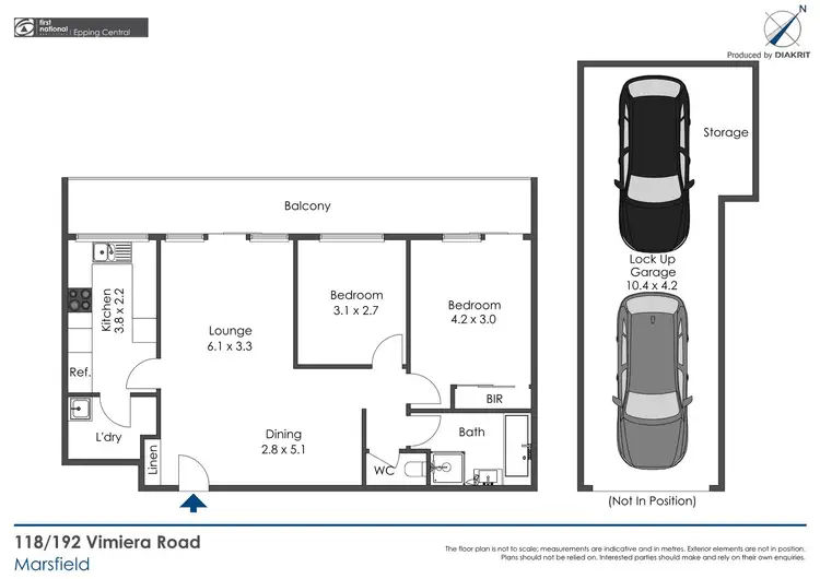 Floorplan of Homely unit listing, 118/192 Vimiera Road, Marsfield NSW 2122