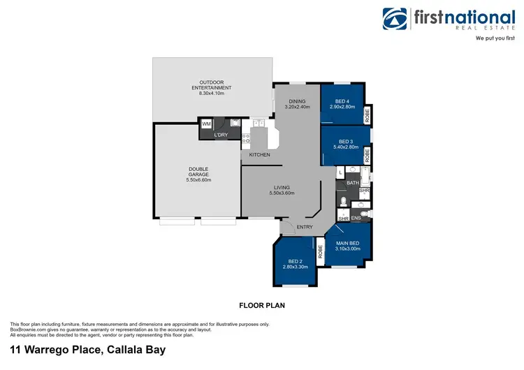 Floorplan of Homely house listing, 11 Warrego Place, Callala Bay NSW 2540