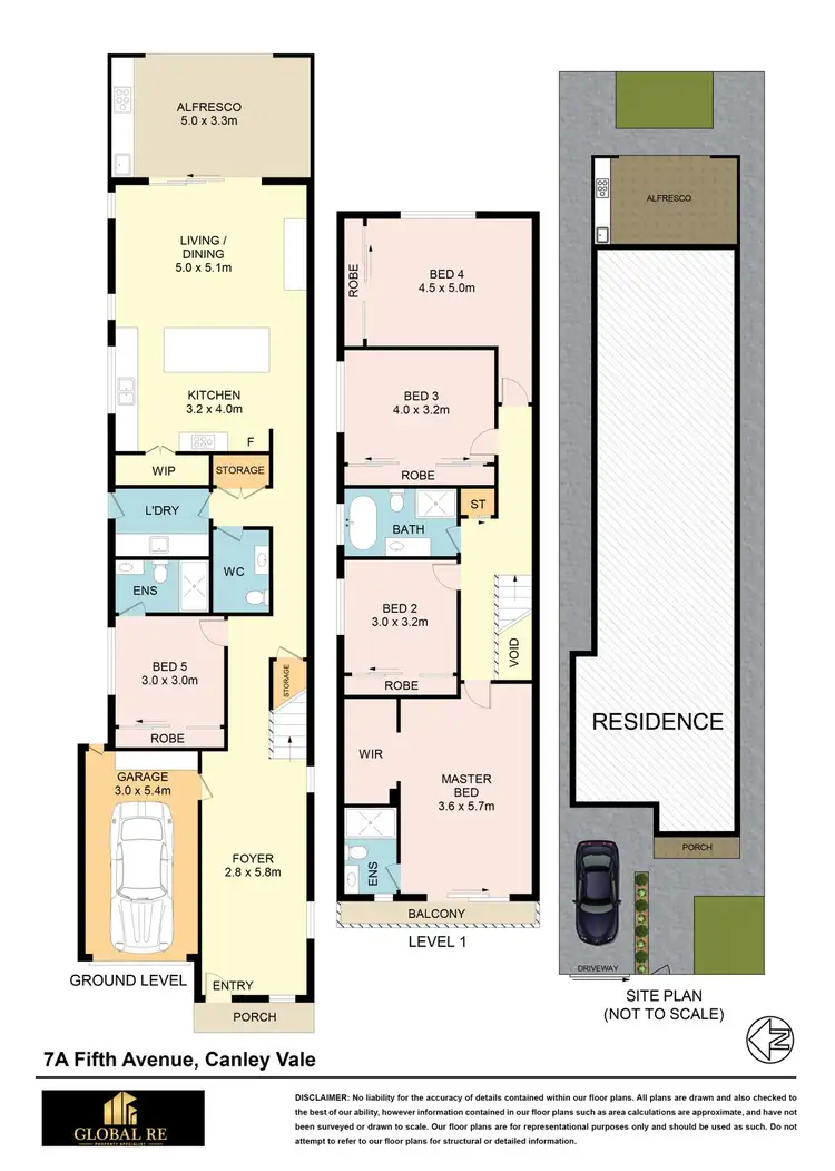 Floorplan of Homely semi-detached listing, 7 Fifth Avenue, Canley Vale NSW 2166