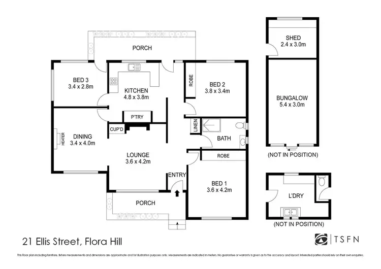 Floorplan of Homely house listing, 21 Ellis Street, Flora Hill VIC 3550