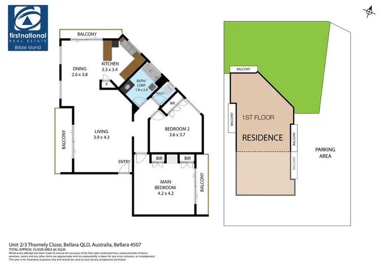 Floorplan of Homely unit listing, 2/3 Thornely Close, Bellara QLD 4507