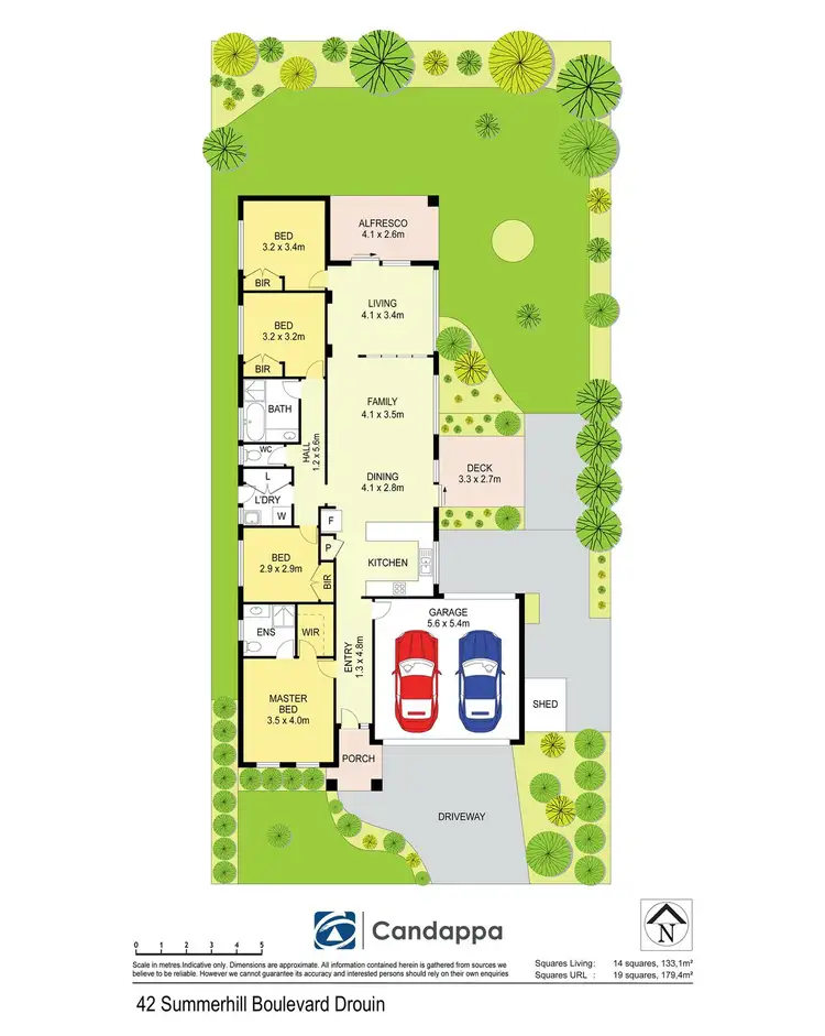 Floorplan of Homely house listing, 42 Summerhill Boulevard, Drouin VIC 3818