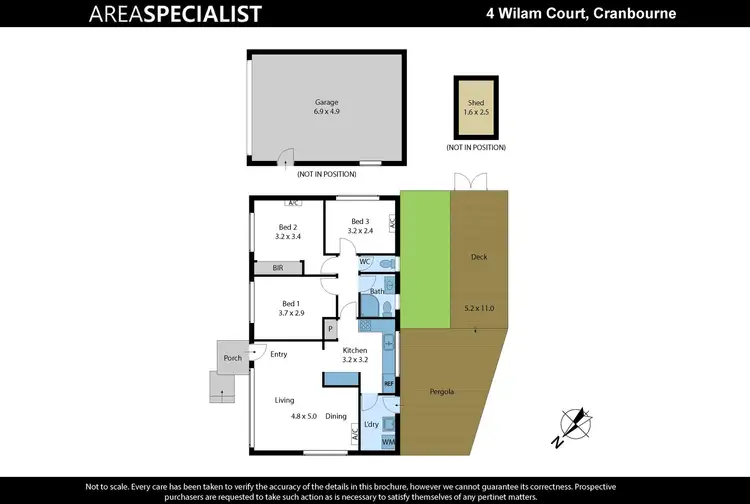 Floorplan of Homely house listing, 4 Wilam Court, Cranbourne VIC 3977