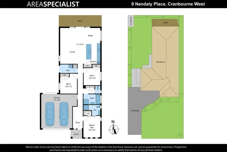 Floorplan of Homely house listing, 9 Nandaly Place, Cranbourne West VIC 3977