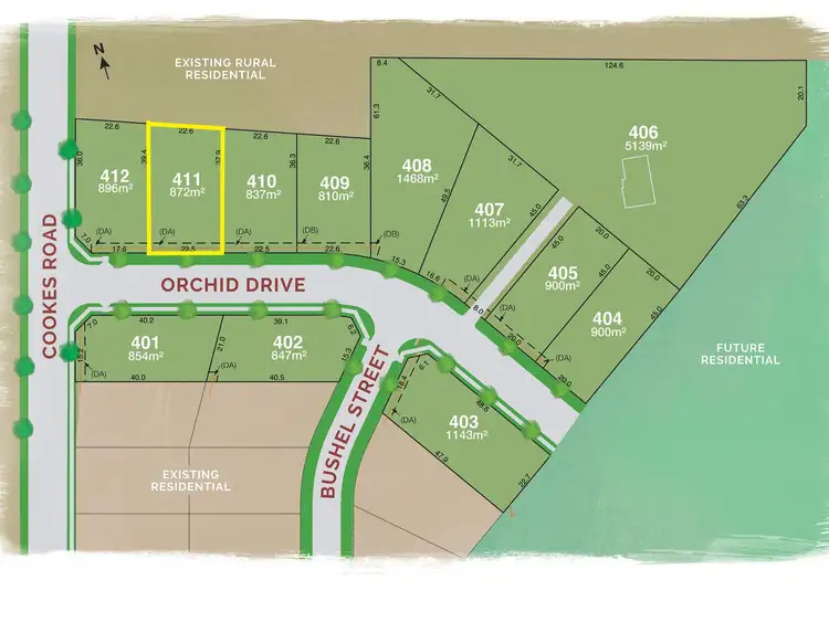 Floorplan of Homely land listing, Lot 411 Orchid Drive, Armidale NSW 2350